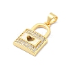 Brass Micro Pave Clear Cubic Zirconia Pendants KK-A221-10G-2