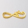 Tibetan Style Alloy Infinity with Hope Links connectors TIBE-S230-G-LF-2
