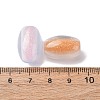 Opaque Resin with Glitter Powder European Beads RESI-G119-03-3