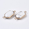 Natural Howlite Links Connectors G-S359-276A-3