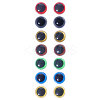 140Pcs 7 Colors Half Round Plastic Craft Safety Eyes & Eyelid Sets DIY-GL0005-17-7