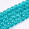 Crackle Glass Beads Strands CCG-Q001-4mm-06-1