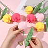 9Pcs 3 Colors Polyester with Iron Wire Artificial Tulip Flower AJEW-SC0031-42A-4