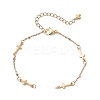 2Pcs 2 Colors 304 Stainless Steel Cross Link Chain Bracelet Making Sets AJEW-JB01380-2