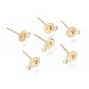 304 Stainless Steel Stud Earring Findings STAS-E025-1C-G-1