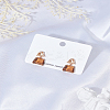 2Pcs K9 Glass Triangle with Trapezoid Dangle Stud Earrings EJEW-LP0004-61-3
