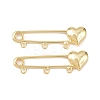Heart Brass Brooch Findings LS-KK-Z132-01G-01-1