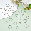DIY 304 Stainless Steel Heart Dangle Earrings Making Kit DIY-DR0001-41-4