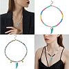 Handmade Polymer Clay Heishi Beads Pendant Necklaces NJEW-JN02817-8