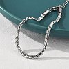 304 Stainless Steel Rope Chain Bracelets for Women BJEW-Q051-04P-4