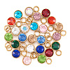 24Pcs 12 Colors Glass Rhinestone Charms STAS-TA0002-68-2