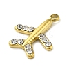 316 Surgical Stainless Steel Pendant with Rhinestone LS-STAS-H189-01B-G-2