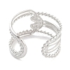Non-Tarnish 304 Stainless Steel Oval Open Cuff Rings for Women RJEW-K273-07P-3