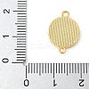 Brass Pave Natural White Shell Connector Charms KK-S522-03C-G-3