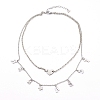 304 Stainless Steel Double Layer Necklaces NJEW-JN03350-1
