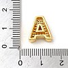 Brass Micro Pave Clear Cubic Zirconia Charms ZIRC-C009-01G-A-3