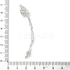 Brass Curved Bar Flower Connector Charms KK-P302-07P-3