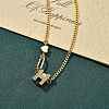 Brass Micro Pave Clear Cubic Zirconia Link Bracelets BJEW-U020-18G-1