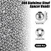 304 Stainless Steel Round Seamed Beads STAS-SC0006-95C-2