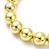 Rack Plating Brass Round Bead Slider Bracelets for Women X-BJEW-M232-01G-E-3