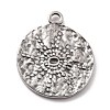 Tarnish Resistant 304 Stainless Steel Pendants Rhinestone Settings STAS-B024-89P-1