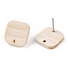 Ash Wood Stud Earring Findings EJEW-N017-011J-3