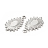 Non-Tarnish 304 Stainless Steel Pendant Cabochon Settings STAS-H214-18P-2