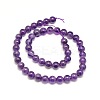 Natural Amethyst Round Beads Strands G-P047B-1AB-2