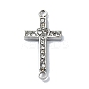304 Stainless Steel Crystal Rhinestone Connector Charms STAS-Z065-02P-02-1