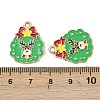 Christmas Alloy Enamel Pendants FIND-I067-02KCG-11-3
