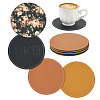 Magibead 8Pcs 4 Styles PU Leather Cup Mats AJEW-MB0001-09A-2