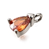 Brass Micro Pave Cubic Zirconia Pendants KK-D356-08F-P-2