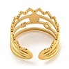 Ion Plating(IP) 304 Stainless Steel Open Cuff Ring RJEW-A043-02G-3