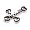 Alloy Rhinestone Pendants PALLOY-N182-10EBP-2