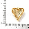 Brass Micro Pave Clear Cubic Zirconia Pendants KK-M281-02G-3