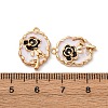 Brass Enamel Pendants KK-Z112-18G-02-3