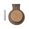 Desktop Wooden Bracelet Display Stands with Velvet Mat and Iron Support ODIS-C013-03A-2