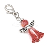 8Pcs Alloy & Glass Angel Pendant Decoratons HJEW-JM04207-02-5