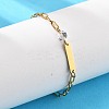 304 Stainless Steel Paperclip Chain Bracelets BJEW-A035-04G-02-4