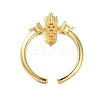 Brass Pave Cubic Zirconia Cuff Rings RJEW-U012-04G-01-3