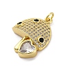 Brass Micro Pave Cubic Zirconia Pendants KK-U066-16G-2