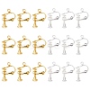 20Pcs 2 Colors Racking Plated Brass Clip-on Earring Findings KK-CJ0002-11-1
