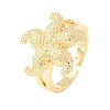 Ocean Brass Cuff Open Rings RJEW-Z129-01G-03-4