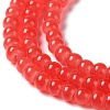 Baking Paint Imitation Jade Glass Round Bead Strands X-DGLA-Q021-4mm-32-4