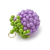 Glass Seed Beaded Tomato Pendants PALLOY-MZ01081-05-4