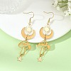 Celestial Brass & 304 Stainless Steel Dangle Drop Earrings for Women EJEW-JE07346-01-1
