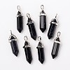 Bullet Synthetic Blue Goldstone Pointed Pendants X-G-F295-03H-3