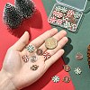 28Pcs 7 Colors Christmas Alloy Enamel Pendants ENAM-YW0008-06-3