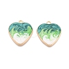 Rack Plating Alloy Enamel Pendants ENAM-N056-366KCG-02-1