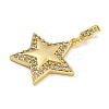 Rack Plating Brass Micro Pave Cubic Zirconia Pendants KK-I718-10G-01-2